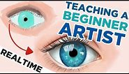 HOW TO DRAW an EYE | 30 minute REALTIME digital art tutorial