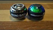 NSD Spinner VS Gyro Ball and how to clean and lubricate the Gyro Ball gyroscopic UPDATE don't lube!