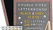 Double Sided Felt Letter Board with 920 Pre-Cut and Organized Letters with Storage Box and Easel Stand- Message Board for Wall & Room décor, baby milestone