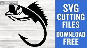 Fish Hook Svg Free Cut File for Cricut