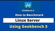 How to Benchmark a Linux Server with Geekbench 5