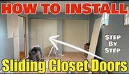 How To Install Sliding Closet Doors Including Hardware Cutting Door & Full Installation Step By Step