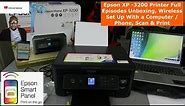 Epson XP-3200 Printer Full Episodes Unboxing, Wireless Set Up With a Computer / Phone, Scan & Print