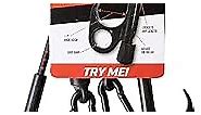 Adjustable Bungee Cord with Hook and Carabiner – Heavy Duty Tie Down Bungee Straps for Camping, Tarp, Outdoor, Bike Rack, Luggage and Marine Use – 48” Unstretched, 7”-70” Stretched (2 Pack)