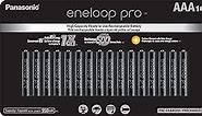 Eneloop Panasonic BK-4HCCA16FA pro AAA High Capacity Ni-MH Pre-Charged Rechargeable Batteries, 16-Battery Pack