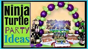 NINJA TURTLE Birthday Party Ideas // Make a BALLOON ARCH - NO HELIUM!