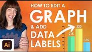 How to Edit a Graph or Chart + Add Specific Text Values On Top or Inside in Illustrator-Data Labels