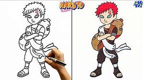 Gaara Drawing Full Body || How to Draw Gaara from Naruto Easy Step by Step