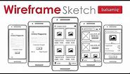 Mobile App Wireframe sketch using Balsamiq | Online Magazine App Wireframe | Wireframe