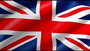 UK United Kingdom Flag Waving Loop 4K