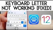 Keyboard Letter Not Working On iPhone iOS 12 or iOS 11 [Fixed]