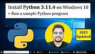 How to install Python 3.11.4 on Windows 10 | Amit Thinks
