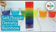 How to Make Salt or Sugar Water Density Rainbow Tower | Simple Kids Science
