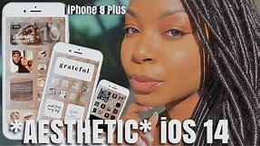 How I Customized My iPhone 8 Plus And Made It "Aesthetically Pleasing"| *iOS 14* For Dummies