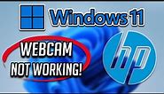 HP Webcam Not Working in Windows 11 [2024 Tutorial]