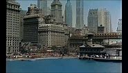 Footage of the New York City harbour in the 1930s colourized and re-timed. credit: yt/nass