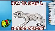 How to Draw a KOMODO DRAGON