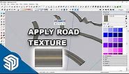 SketchUp 2021 | How to Apply Road Texture on Curved Surface