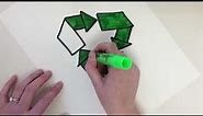 How to draw the recycling symbol