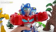Transformer rescue bots academy! Transform into a giant robot! Defeat the monsters! | DuDuPopTOY