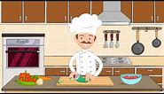 Animated Chef Cooking | Moving Video Background