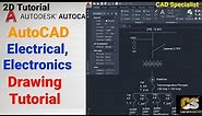 AutoCAD Single Line Diagram Drawing Tutorial for Electrical Engineers, Electronic Telecommunication