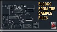 Autocad 2023 - Use Blocks from the Sample files