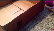 DIY cardboard cat bed step by step guide. Comfortable bed for many cats