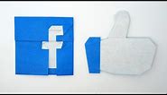 Origami Facebook Logo and Like