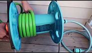 How to install garden hose reel cart with wheels