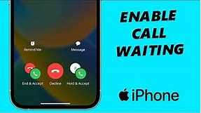 How To Set Up Call Waiting On iPhone | Enable iPhone Call Waiting