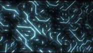 Futuristic Sci-Fi Electricity Flows in Circuit Board Digital Lines 4K VJ Loop Motion Background