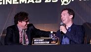 Robert Downey Jr. and Benedict Cumberbatch at Press Conference 'Avengers: Infinity War' in Singapore