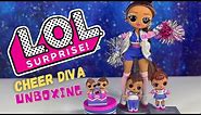 LOL surprise OMG Doll Cheer Diva Unboxing and review #cheerdiva