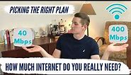 CHOOSING THE RIGHT INTERNET PLAN | HOW MUCH SPEED DO YOU NEED?