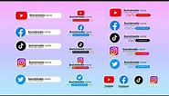 FREE Mega Pack Social Media Lower Thirds Green Screen | Youtube, Facebook, Tiktok, Instagram Icons