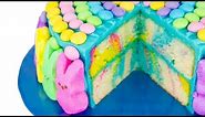 Marbled Easter Cake with Rabbit Peeps and Easter M&M's from Cookies Cupcakes and Cardio