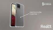 OtterBox Sleek Case, Streamlined Protection for Samsung A12/GOLDFINGER - Clear - Non-Retail Packa...