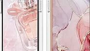 Cnarery for iPhone 13 Case, Marble Pattern Soft TPU+Hard PC Full Body Rugged Bumper Cover Drop Protective Women Girl Phone Case for iPhone 13 6.1 inch (Marble Pink)