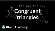 Finding congruent triangles | Congruence | Geometry | Khan Academy