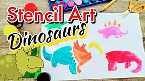 Stencil Art for Kids - Dinosaurs