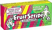 Fruit Stripe Juicy Bubble Gum Packs 12 Count