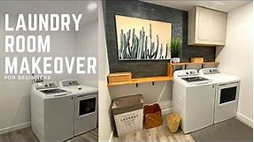 Laundry Room Makeover [With Easy Peel & Stick Tic Tac Tiles]