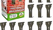 NACETURE Brick Hook Clips (18 Pack) Outdoor Brick Hangers Wall Clips for Hanging - Require More Than 1/8” Brick Wall Cement Gap, Fits 2-1/4 to 2-2/5 Inch Bricks
