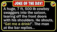 🤣 BEST JOKE OF THE DAY! - A cowboy was walking across a prairie when he came... | Funny Daily Jokes