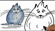 How To Draw a Persian Cat Cartoon Step by Step Easy For Kids