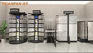 Metal rotating display stand ceramic tile display rack with showroom display rack stand