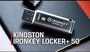 USB Drive with XTS-AES Encryption – Kingston IronKey Locker+ 50 Encrypted USB Drive