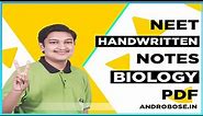 NEET Handwritten Notes Pdf Biology | Biology Handwritten Notes | NEET 2021