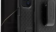 for iPhone 15 Plus Case with Belt Clip, Shell Holster Combo for Apple iPhone 15 Plus Holster, Slim Rugged Case, Drop Shockproof Protective Cover & Kickstand, 6.7 inch | Black